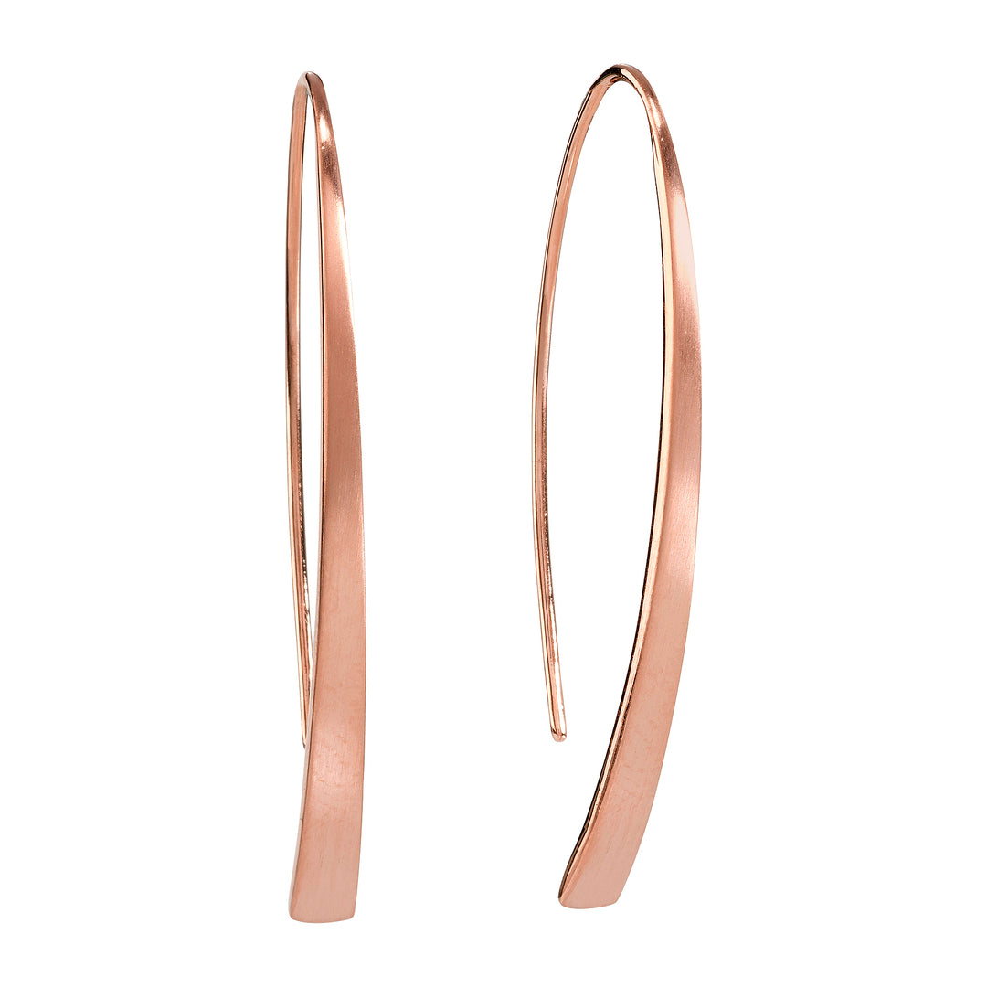 Wishbone design earrings view from front