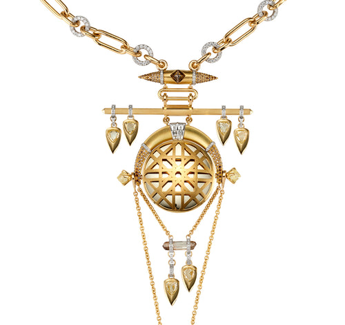 Back view of award Winning Jewellery Design The Kaleidoscope designed by Nadia Neuman