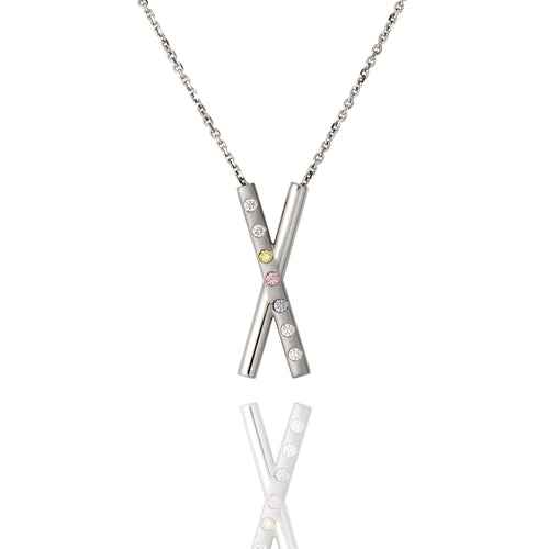 Argyle Pink and Blue diamond pendant