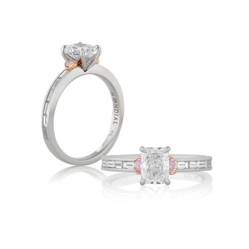 Argyle Pink and white diamond engagement Ring