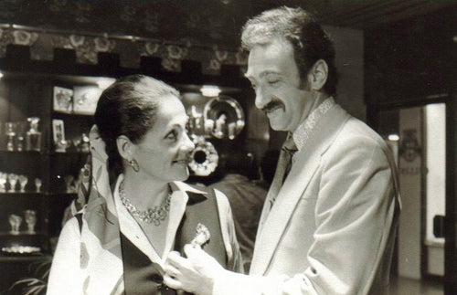 A historic image from 1961 of Fred and Maria Neuman. They are pictured inside their jewellery store, Carina Jewellers in Kings Cross