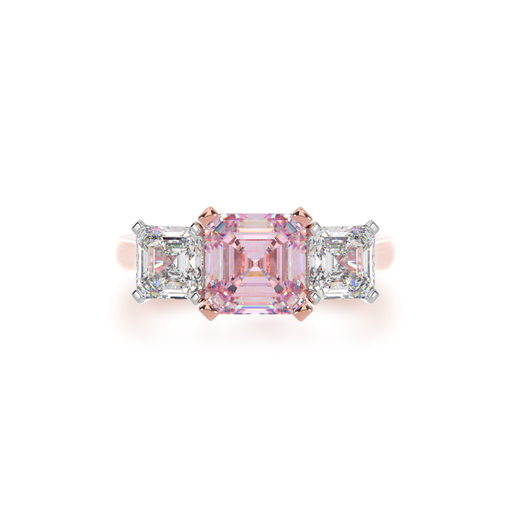 Asscher cut pink on sale sapphire