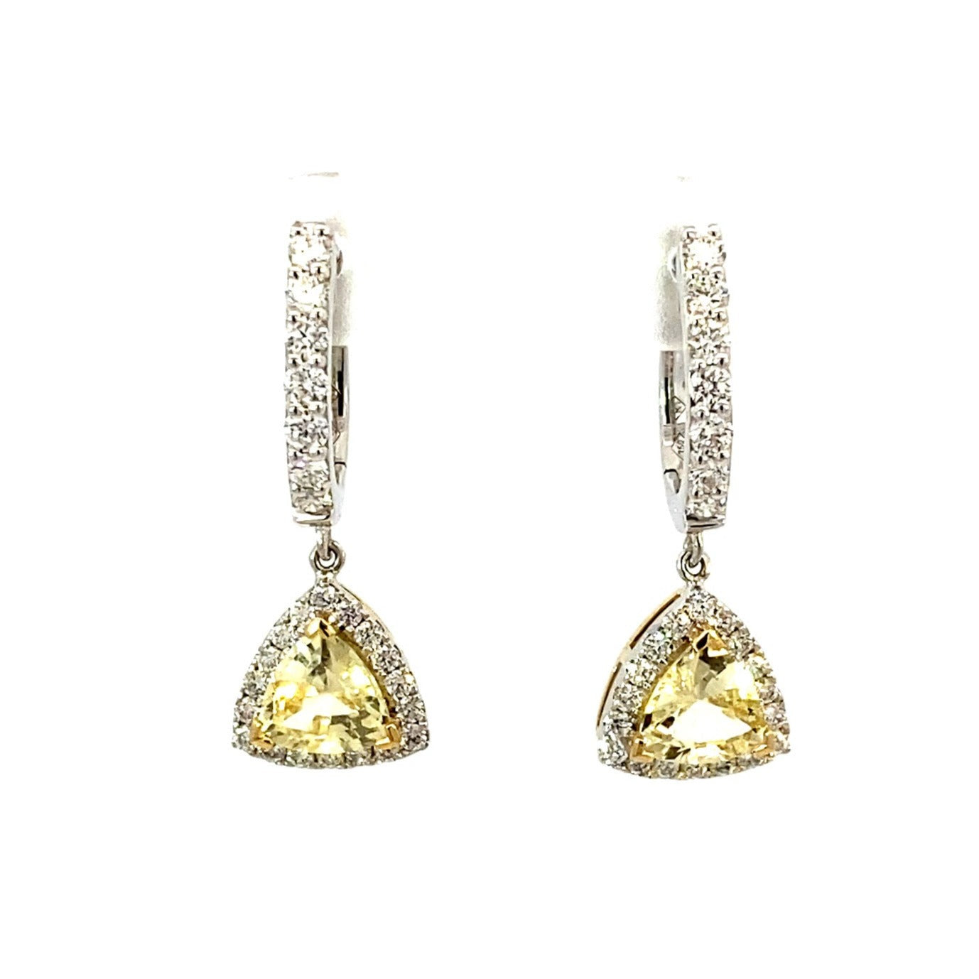 Yellow diamond drop deals earrings