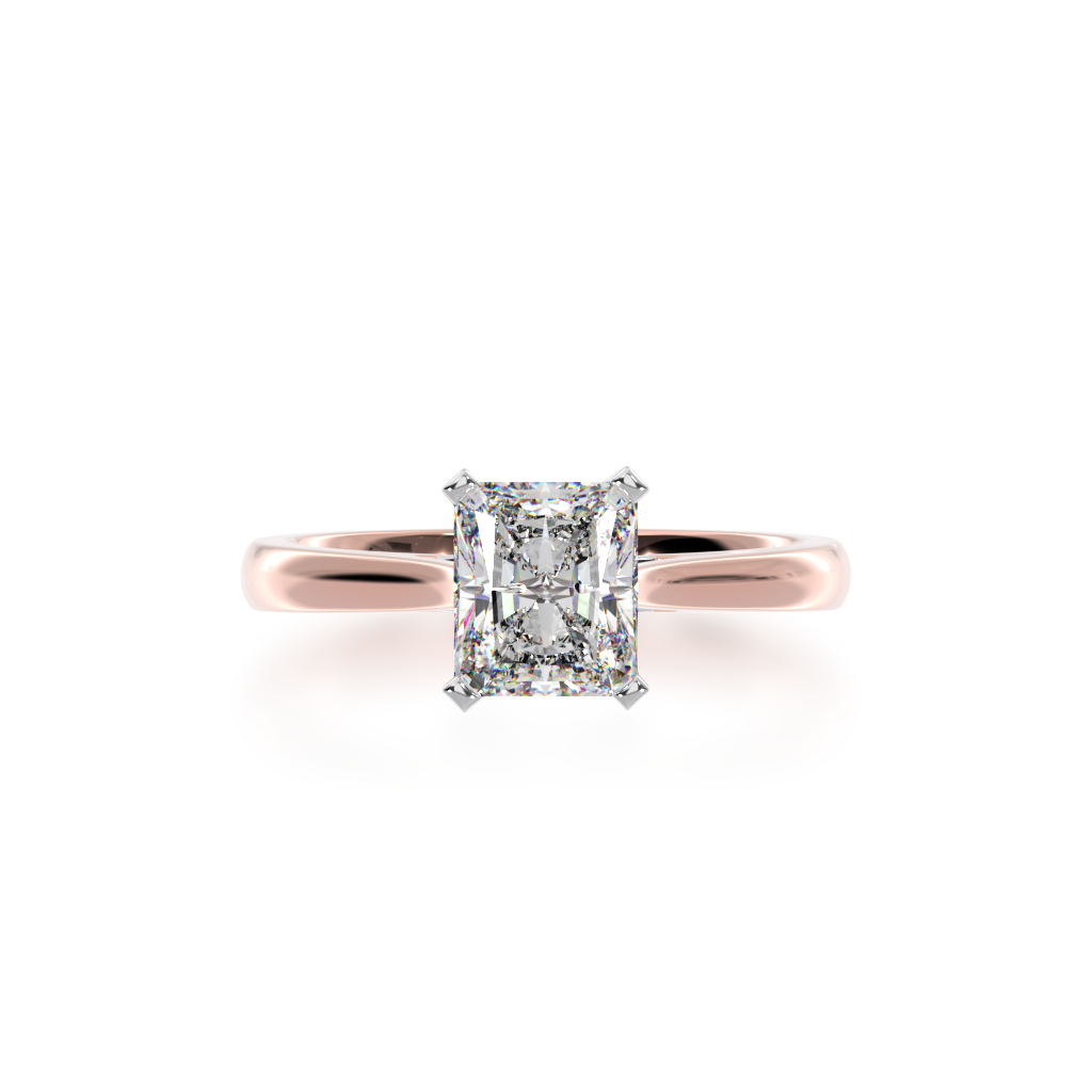 Radiant cut diamond solitaire ring deals