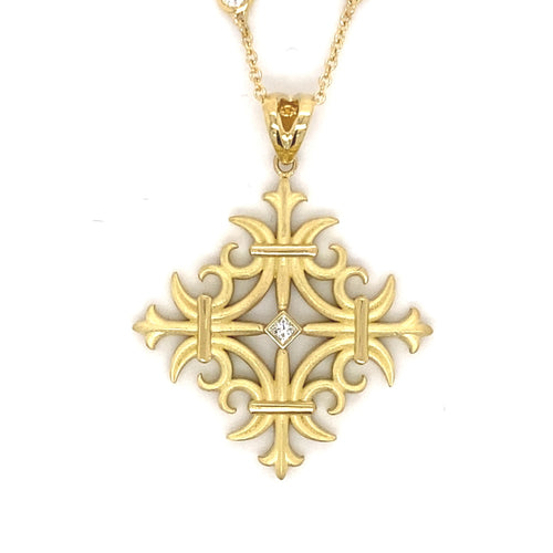 Rococo design pendant view from front