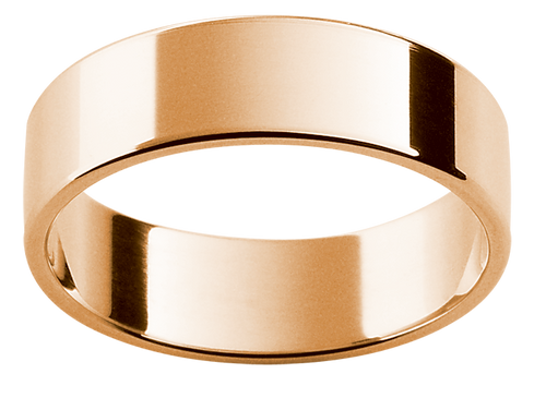 The Mondial by Nadia Flat 18ct rose gold Men's wedding ring.