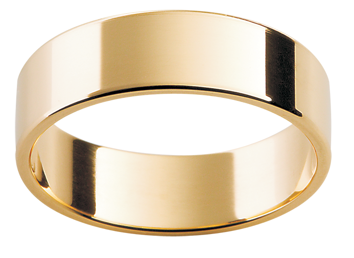 Mens 18ct yellow gold wedding ring