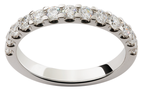 Ladies 18ct White Gold Claw Set Diamond Wedding Ring