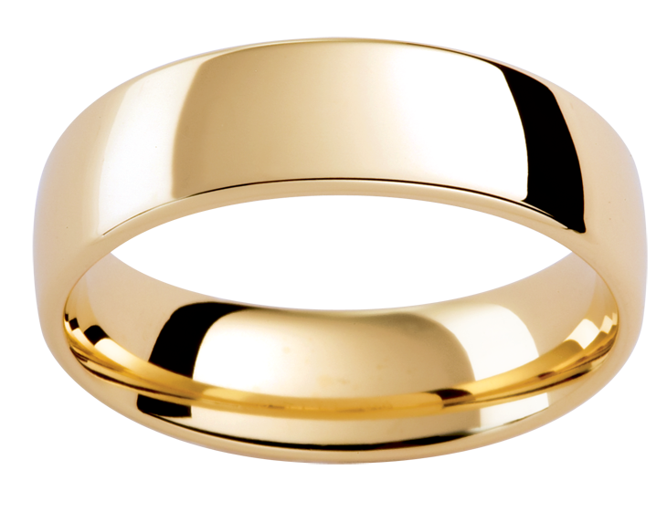 Mens 18ct yellow gold wedding ring