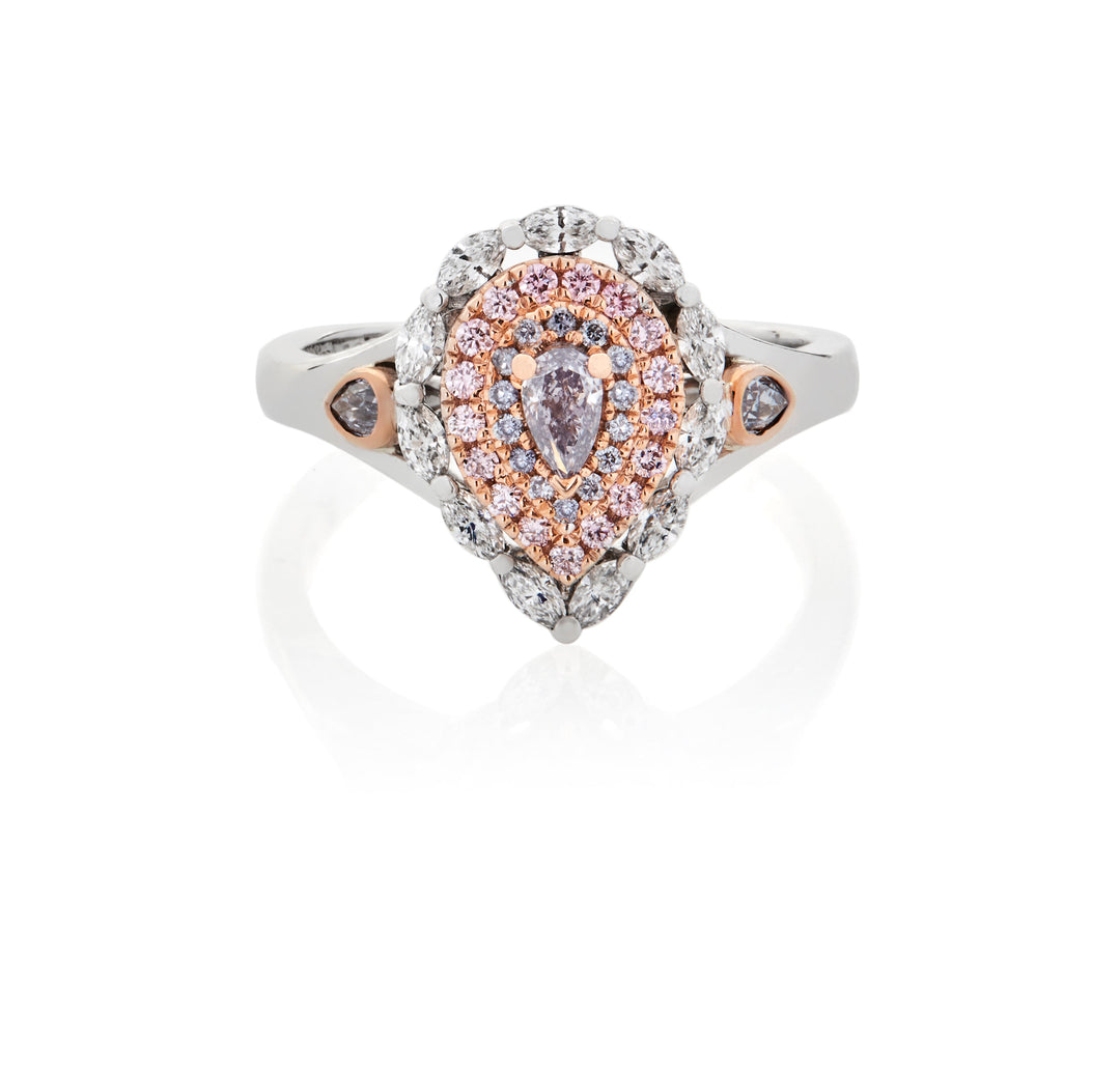 Argyle Pink and blue diamond ring