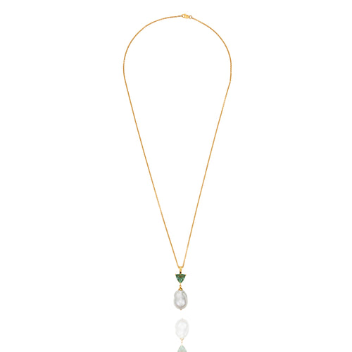 South Sea Pearl and Australian parti sapphire pendant