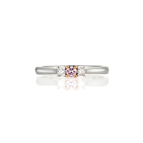 Argyle Pink diamond "Trilogy" design ring