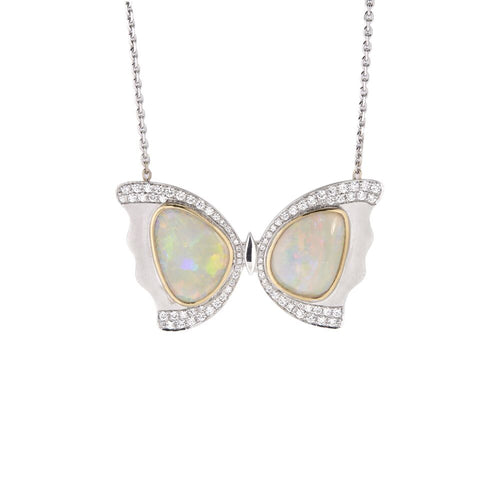 Opal and Diamond pendant