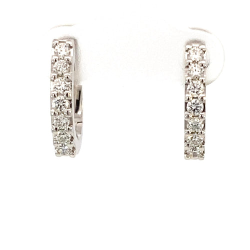 White gold diamond hoops