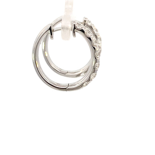 White gold diamond hoops