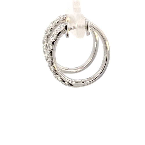 White gold diamond hoops