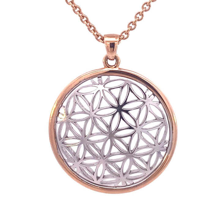 'Mandala' design large flower of life collection pendant