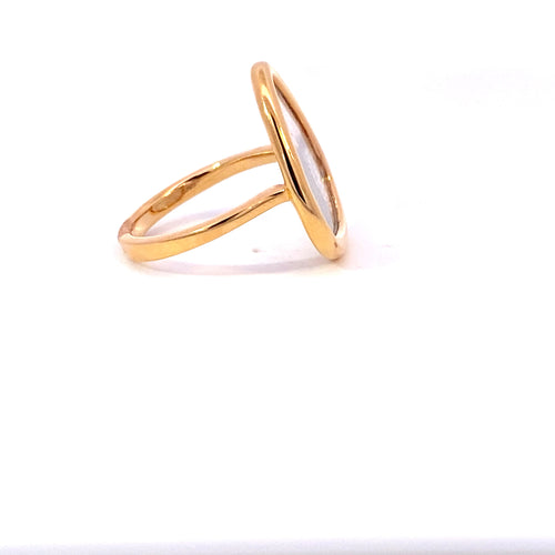 Slice diamond ring on rose gold band