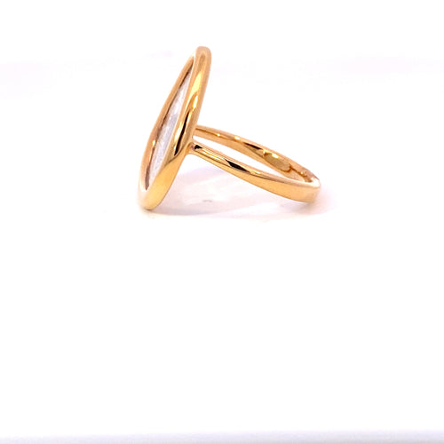 Slice diamond ring on rose gold band