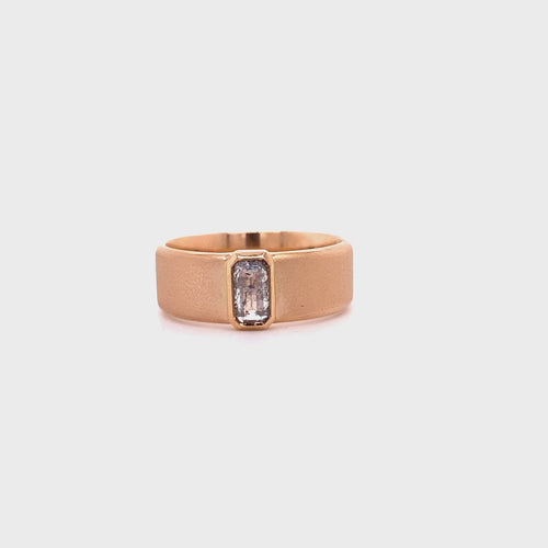 Rose gold salt and pepper diamond ring