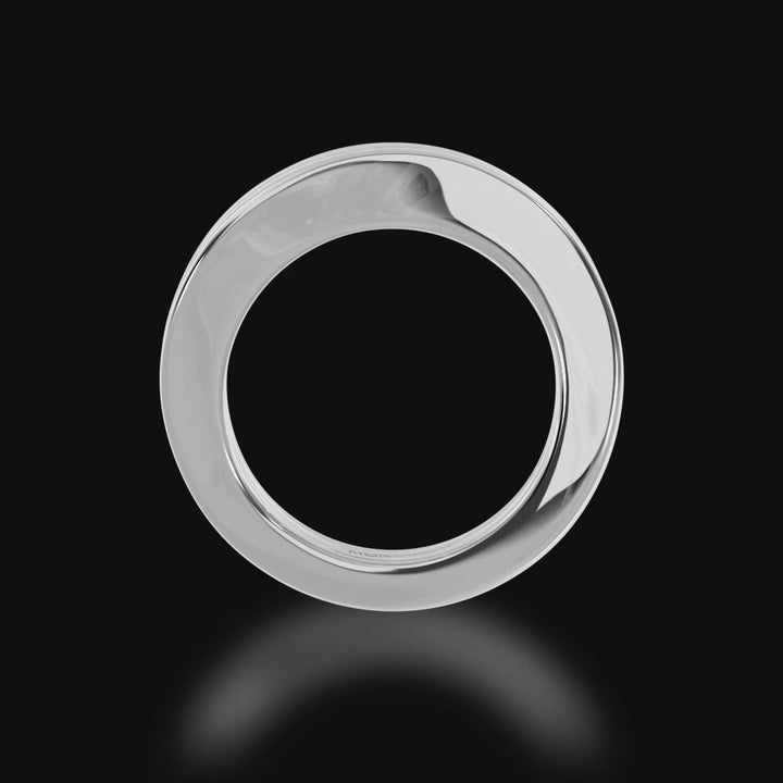 Multi flame design round brilliant cut diamond ring in white gold 3 d video