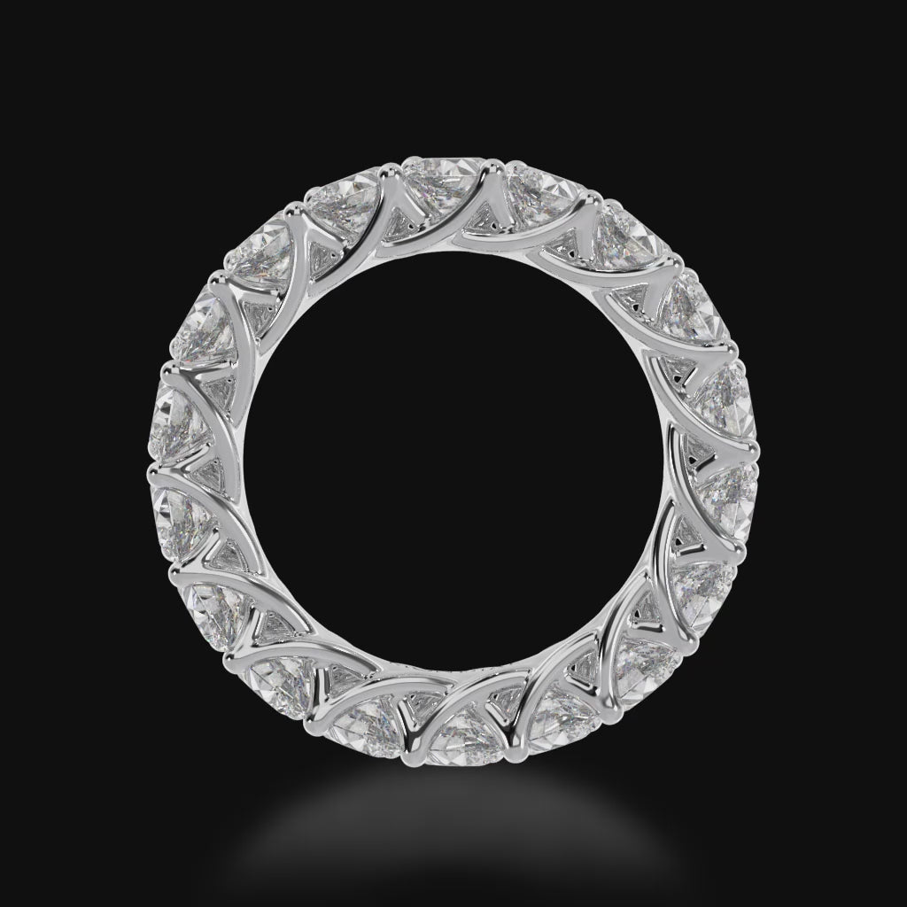 Marquise cut diamonds claw set full circle eternity ring