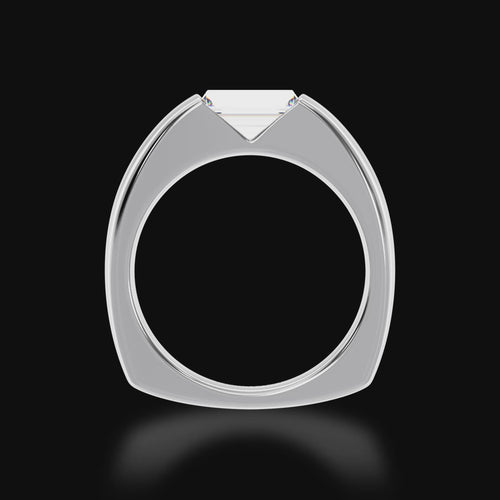 Embrace ring set with baguette cut white diamond in white gold ed video