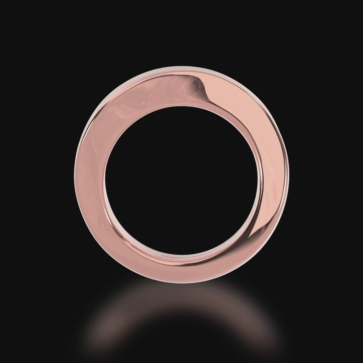 Multi flame design round brilliant cut diamond ring in rose gold 3d video