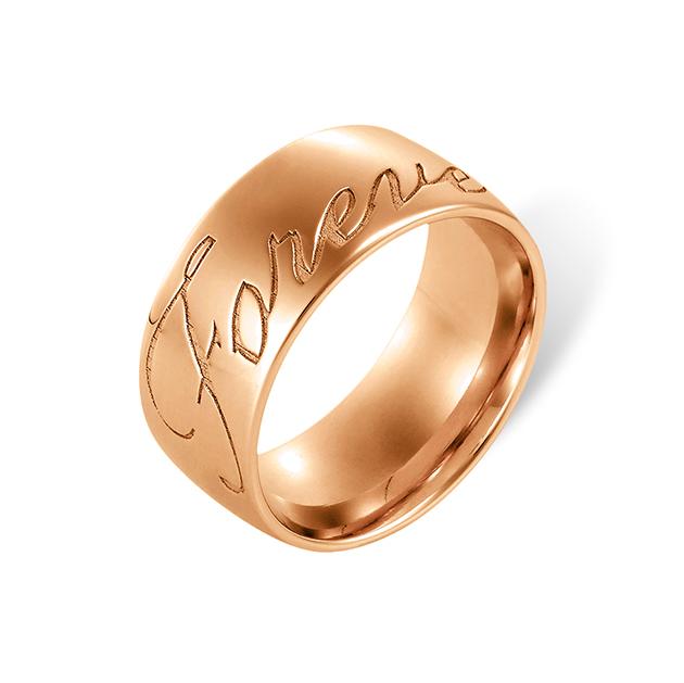 Rose gold deals name ring