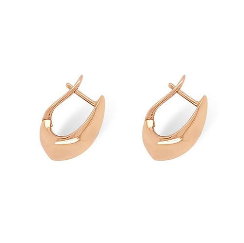 Rose gold knife edge earrings