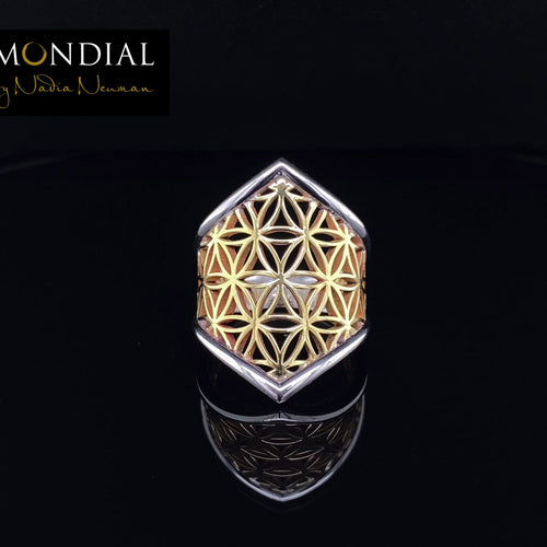 Flower of Life Long Ring. Mandala Collection