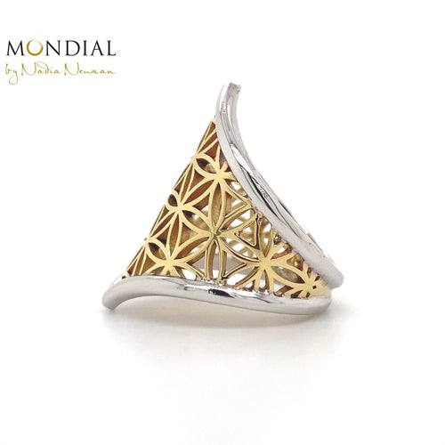 Flower of Life Long Ring. Mandala Collection