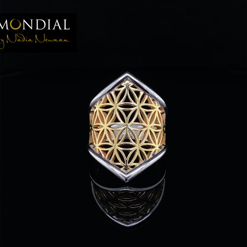 Flower of Life Long Ring. Mandala Collection