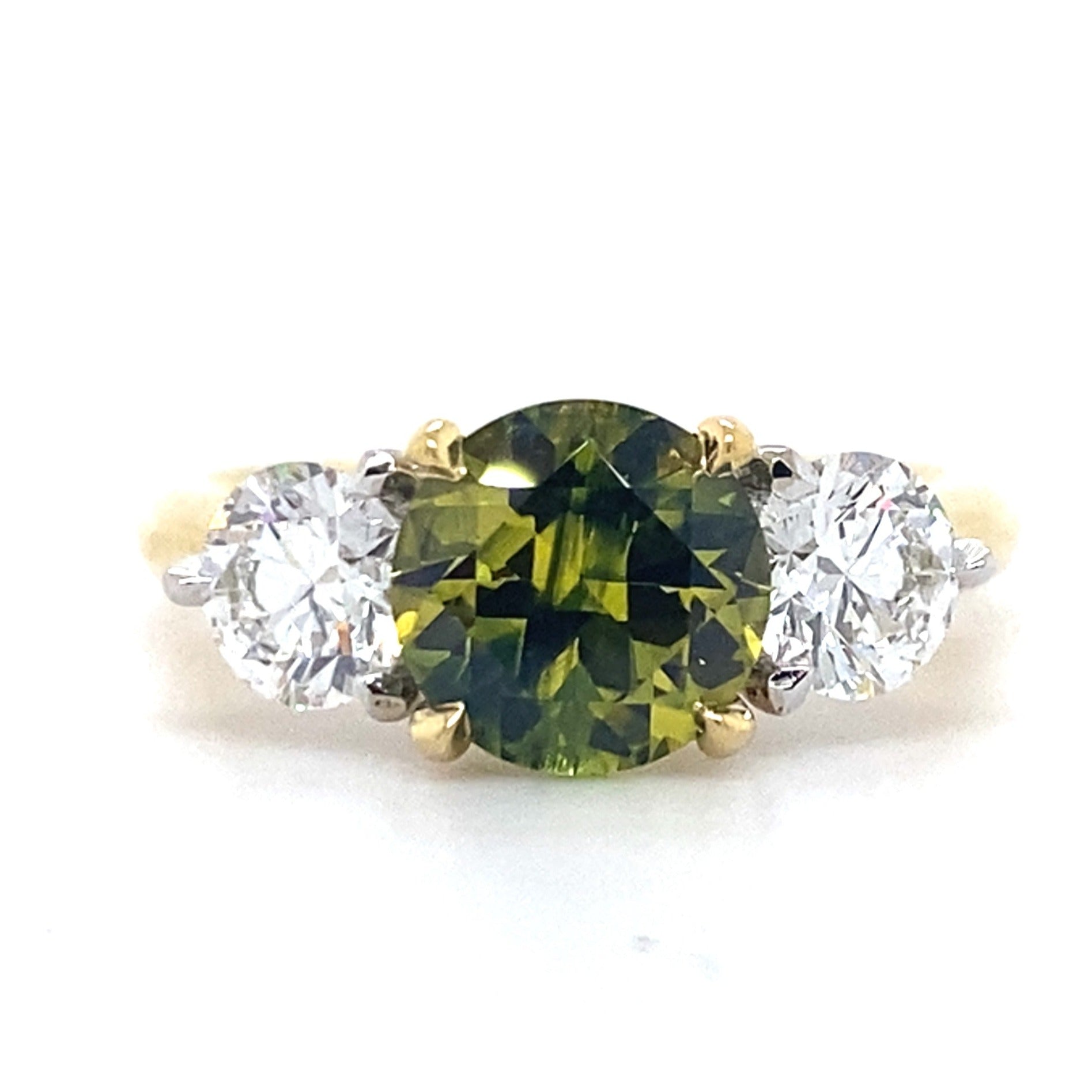 Green hot sale diamond band