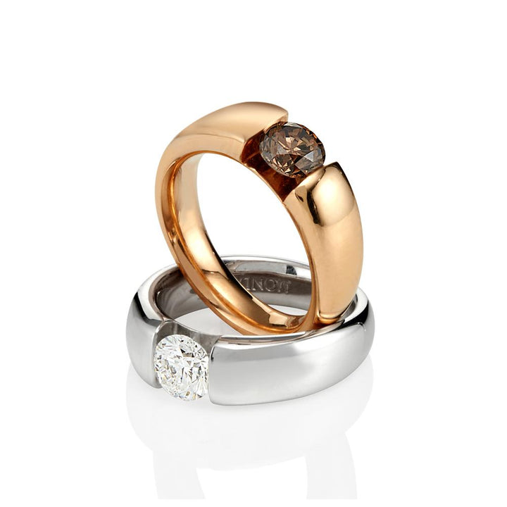 Embrace design diamond ring on white gold band