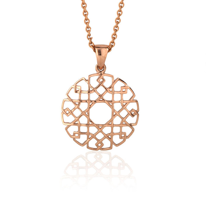 'Mandala' small flower of life collection pendant view from front