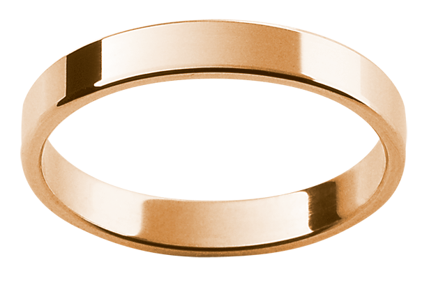 Mens 18ct rose gold wedding ring