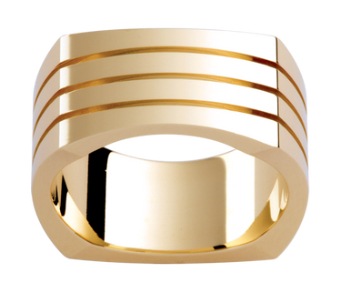 Mens 18ct yellow gold wedding ring