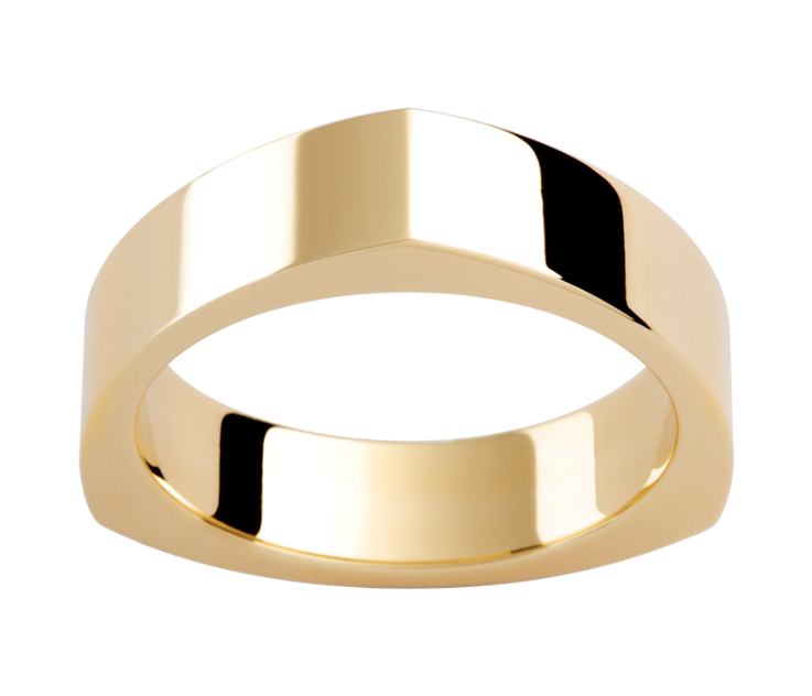 Mens 18ct yellow gold wedding ring