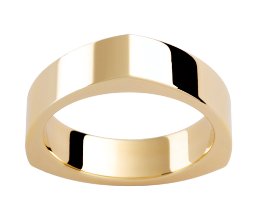 Mens 18ct yellow gold wedding ring