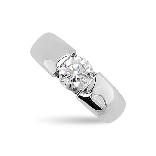 Embrace design diamond ring on white gold band