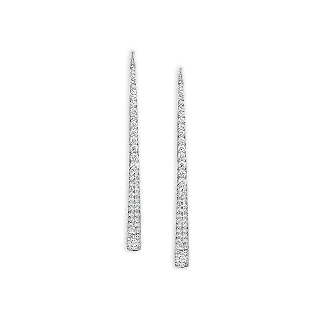 Wishbone Design Diamond Earrings