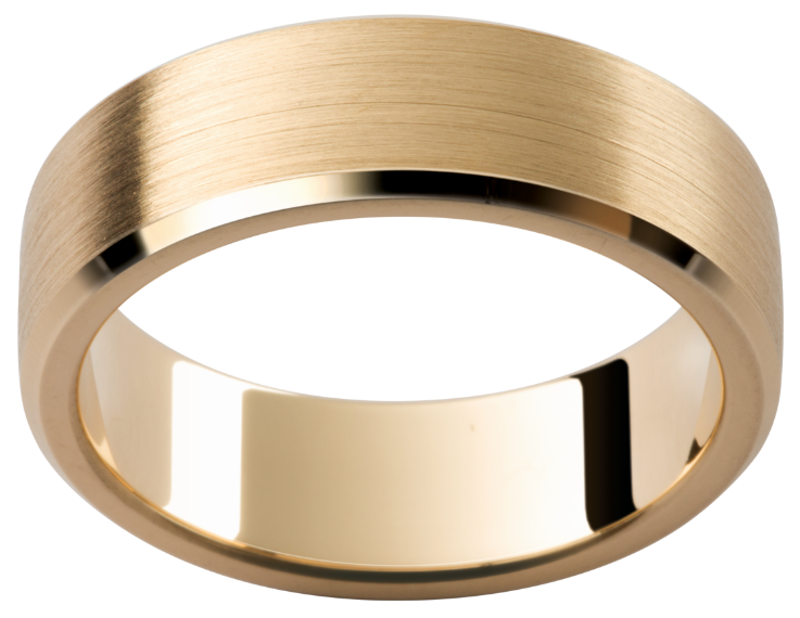 Textured 18ct rose gold wedding ring