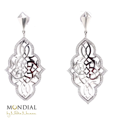 Mandala mosaic diamond design earrings video