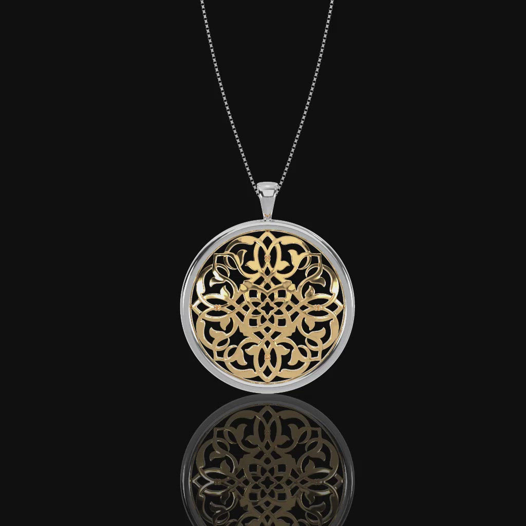 Mandala large mosaic collection yellow gold pendant video