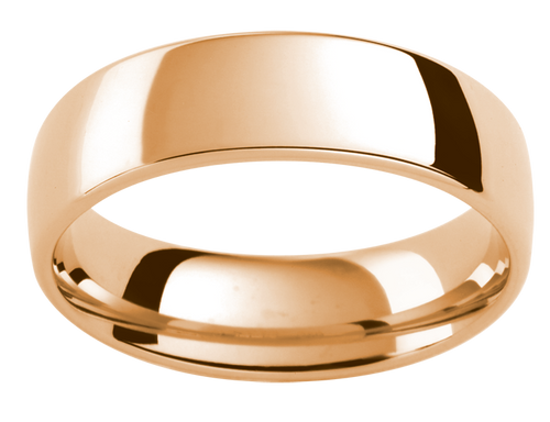 mens rose gold wedding band barrel shaps