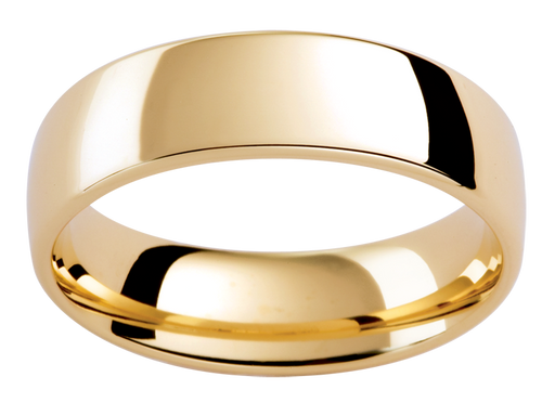 Mens 18ct yellow gold wedding ring